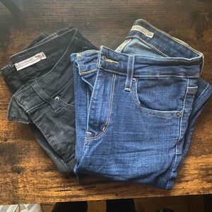 Levis 721 Denim Women's Skinny Jeans in Black and Blue